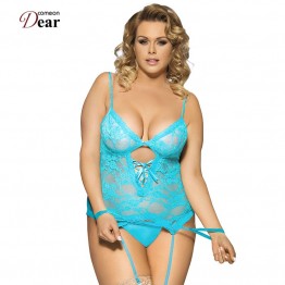 Comeondear Lace Printed Lingerie Sexy Multi Colors Hot Sale Fashion Sexy Lingeries with Handcuff RP7600 Fashion Teddy Lingerie