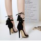 DiJigirls size 35-40 black New Women high heels sandals shoes woman fashion Beaded tassel star ladies stiletto strapped shoes