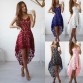 Dress 2017 Mode d'été Belle Floral Dentelle Sans Manches Col V Formelle Dress Femmes Élégant Le Plus Bas Prix roupa feminina