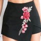 Elegant Chic floral embroidery sexy skirt shorts slim high waist shorts women 2017 casual summer shorts short zipper bottom sale32802656071