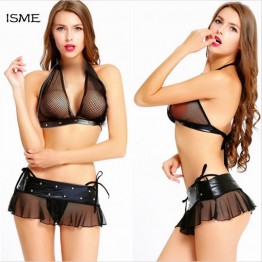 Exotic Apparel Sexy lingerie Women Babydolls Sexy black Rivets Lingerie Women sex products intimates & sleepwear