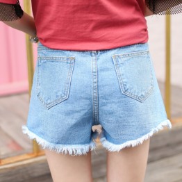 FANTASYONE Mini Shorts Sexy Ripped Short Jeans Female 2017 Summer Blue Hole Hot Shorts Low Waist Denim Shorts Women Bottoms XL