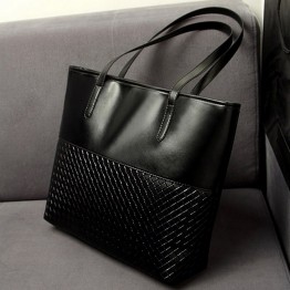 Fashion European and American Women Handbags Leather Criss-cross Shoulder Bag Ladies Casual Tote Large Capacity Top-Handle Bolsa