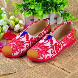 Fashion Flats Comfort Women Shoes Canvas Loafer Camouflage Professional Graffiti Girl Flat Red Shoe New Spring Autumn Flat Shoes