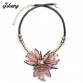 Fashion Flower ZA Necklace Pendant Women 2017 Earring Choker Jewelry Collares Collier Femme Bib Boho Chocker Maxi Acrylic Resin