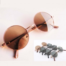 Fashion Vintage Round Sunglasses For Women Men Brand Designer Mirrored Glasses Retro Female Male Sun Glasses Men's Women's Pixel