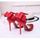 Fine silk bowknot heels high-end fashion shoes and sandals women sexy sandals for women's shoes