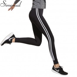 Fitness athleisure women leggings 2017 new arrival striped slim splice black long leggins clothes ladieswear legging ladieswear