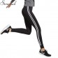 Fitness athleisure women leggings 2017 new arrival striped slim splice black long leggins clothes ladieswear legging ladieswear32661186161
