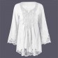 Gamiss Plus Size 5XL Female Blusa Retro Spring Autumn Lace Floral Crochet Patchwork Hollow Long Sleeve Top Feminine Blouse Shirt32767062486