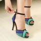 Gamiss Women High Heels Sandals Peep-toe Sexy Thin Heels Shoes Patchwork Vogue Crossover Hasp Wedding Shoes Mulheres Sandalias 
