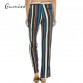 Gamiss Women Long Pants 2017 New Fashion Bohemian Bottom Pants Hippie Boho beach striped pencil Trousers Women Summer Pants