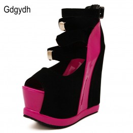 Gdgydh Hot Sale New Summer Shoes Woman Sexy Ultra High Heels Female Sandals Platform Wedges Open Toe Women Shoes Princess Shoes