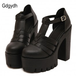 Gdgydh Hot Selling 2017 New Summer Fashion High Platform Sandals Women Casual Ladies Shoes China Black White Size EUR 35 to 40