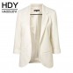 HDY Haoduoyi 2017 Autumn Fashion Women 7 Colors Slim Fit Blazer Jackets Notched Three Quarter Sleeve Blazer Women Coat32802355844
