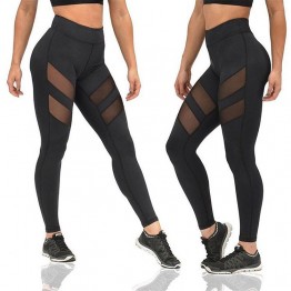 Harajuku 2017 leggings women mesh splice fitness slim black legging Active Wear Women clothing new leggins hot bodybuilding