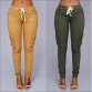 High Recommend the most popular American Style khaki tight women jeans pants fashion side leg pocket girls capris plus size32655417912