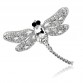 JUJIE Rhinestone Dragonfly Brooches For Women 2017 Antique Gold Color Scarf Lapel Brooch Pins Animals Crystal Jewelry Gifts Girl