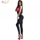 KLV Fish SunDay  Women Sports Training Gym Run Yoga Jumpsuit Active Wear Fitness Stretch Pants Jan20