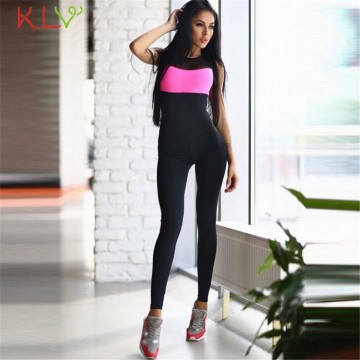 KLV Fish SunDay  Women Sports Training Gym Run Yoga Jumpsuit Active Wear Fitness Stretch Pants Jan2032789736480