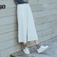 Kesebi 2017 Summer New Hot Female Classic Basic Solid Color Bottoms Women Casual White Corduroy Wide Leg Pants BMA130B#94032793157202