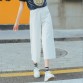 Kesebi 2017 Summer New Hot Female Classic Basic Solid Color Bottoms Women Casual White Corduroy Wide Leg Pants BMA130B#940