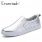 Kronstadt High Quality Women Sliver shoes Leather Loafers Casual Flats Shoes Ladies Slip On Female Shoes Moccasins Slipony Shoes32802445356