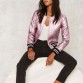 Lemon Autumn Women Side Pocket Casual Shaping Zipper Coat Solid Pink Metallic Contrast PU Bomber Jacket Slim Street Style Jacket32749179191