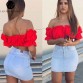 Lily Rosie Girl Women 2017 White Off Shoulder Sexy Slash Neck Bow Summer Tops Fashion Blusas Mujer Beach Shirt Blouse