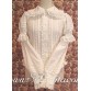 Lolita Multilayer lace Trim White Pleated Cotton Blouse