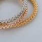 LongWay 2017 Wedding Gold Color Bracelets & Bangles Bracelet for Women Metal Chain Bracelet Fashion Jewelry 3pcs/lot SBR140324