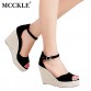MCCKLE Fashion Superior Quality Comfortable Bohemian Wedges Women Sandals For Lady Shoes High Platform Open Toe Flip Flops Plus32788372588
