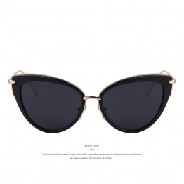 MERRY'S Fashion Women Cat Eye Sun glasses Oval Alloy Frame Mirror Lens Oculos de sol UV400