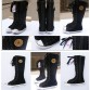 Manresar 2016 New Fashion 7Colors Women&#39;s Canvas Boots Lace Zip Knee High Boots Women Boots Flats Casual Tall Punk Shoes Girls32493665338