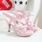 Meotina Women Sandals Gladiator Sandals Women Summer Platform Sandals Big Size 10 42 High Heels Female Cutout Pink Ladies Shoes