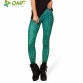 Mermaid Leggins Sport Women Fitness Running Tights Green Glowing Fish Scale Pencil Pant Stretchy High Waist Trouser Ankle Length