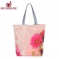 Miyahouse Floral Printed Canvas Tote Female Single Shopping Bags Large Capacity Women Canvas Beach Bags Casual Tote Feminina