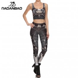 NADANBAO Brand New BARBARIAN Skull Women Leggings Printed Leggins  Woman Pants