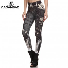 NADANBAO Brand New BARBARIAN Skull Women Leggings Printed Leggins  Woman Pants
