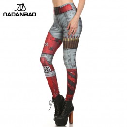 NADANBAO New Arrival Summer Fashion Design Legins COMIC BLADE AND Ammo Leggins Individuality Printed Women Leggings Pants