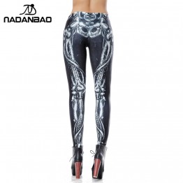 NADANBAO Sexy Legging Skeleton Skull Bone Leggins 3d Digital Legins Printed Women Leggings Woman Pants