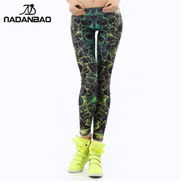 NADANBAO wholelsales New Fashion Women leggings  3D Printed color legins Ray fluorescence leggins pant legging for Woman32506023895