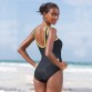 NAKIAEOI One Piece Swimsuit 2017 New Plus Size Swimwear Women Vintage Bathing Suits Summer Beach Wear Zipper Padded Swimming 4XL32613389172