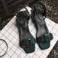 NEUDELI 2017 Big size 34-43 Fashion sexy summer women sandals Euro style Square heels ladies sandalias Cozy female party shoes