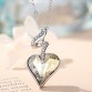 Neoglory Austrian Crystal Rhinestones Four Color Heart Love Chain Necklaces & Pendants For Women 2017 Gift India Jewelry JS4 HE1