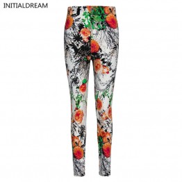 New 2017 Flower Printed Legging Fashion Slim Women leggings  High Elastic Cotton soft stretch pants female winter jeans leggins