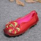 New Autumn Flowers Handmade Shoes Women&#39;s Floral Soft Flat Bottom Shoes Casual Sandals Folk Style Women Genuine Leather Shoes32713709999