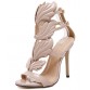 New Fashion Luxury Metal Wings High Heels Summer Women Sandals Peep Toe Buckle Strap Pumps Size 35-40 K364