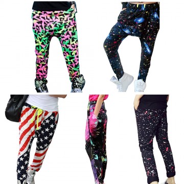 New Jazz Harem Bottom Women Hip Hop Pants Sance Soodle Spring and Summer Loose Neon Candy Colors Sweatpants32729573591