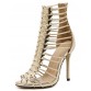 New Sexy Gladiator Roman High Heels Summer Women Sandals Peep Toe Zipper Pumps Party Shoes Size 35-40 K36232804993499